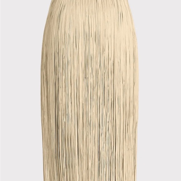 CONTOUR BUST METALLIC FRINGE GOWN Herve Leger Gold NWT - Picture 3 of 7